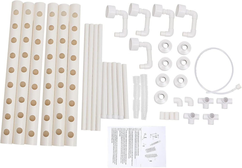 Hydroponische Systeme Grow Set Hydrokultur Plant Vegetable Hydroponic Pflanzen BewäSserung System Garten Kit Garden Tool Pflanze Sites Growing Hydroponics Hydroponisches Anzuchtsystem 54LöCher 6Rohr