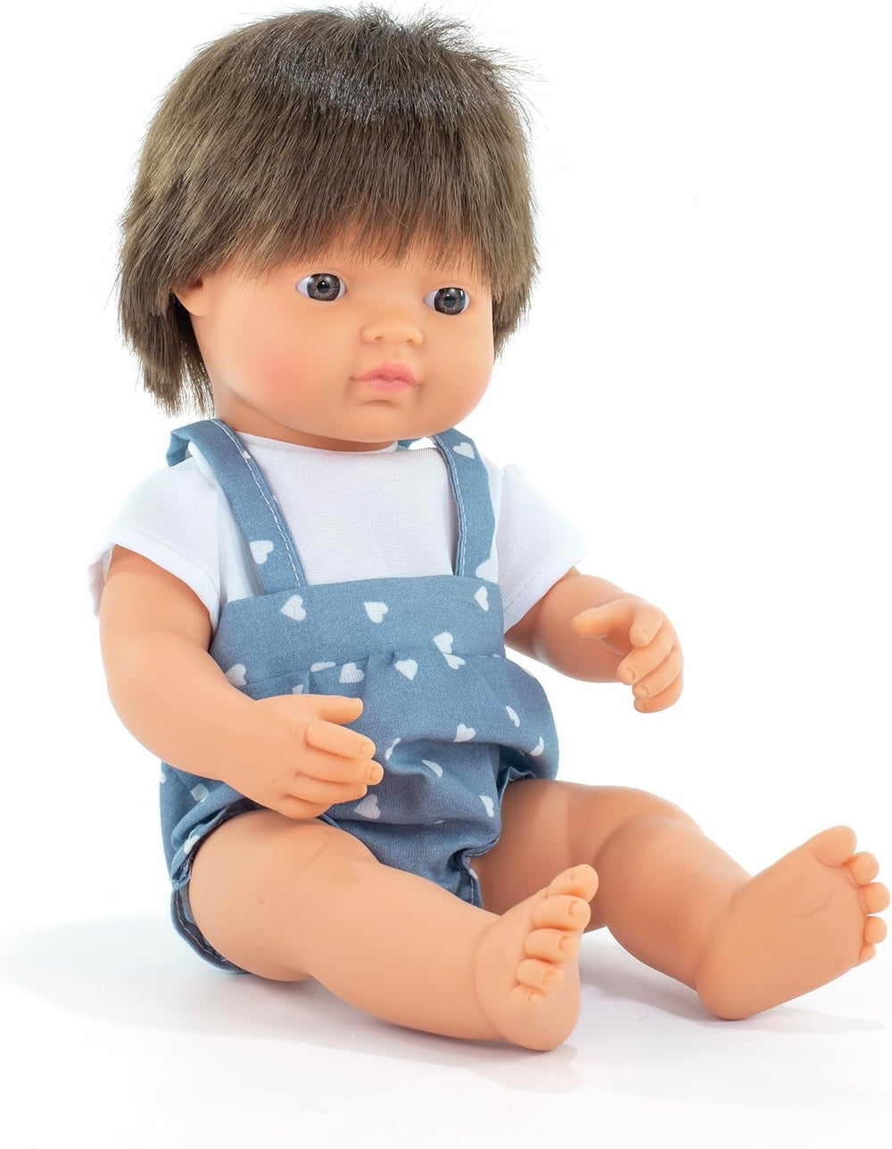 Miniland Puppe, 38cm, europäisches Mädchen mit Vitiligo. In Spanien hergestellt. Anatomisch korrekt. My Friend & Me Collection