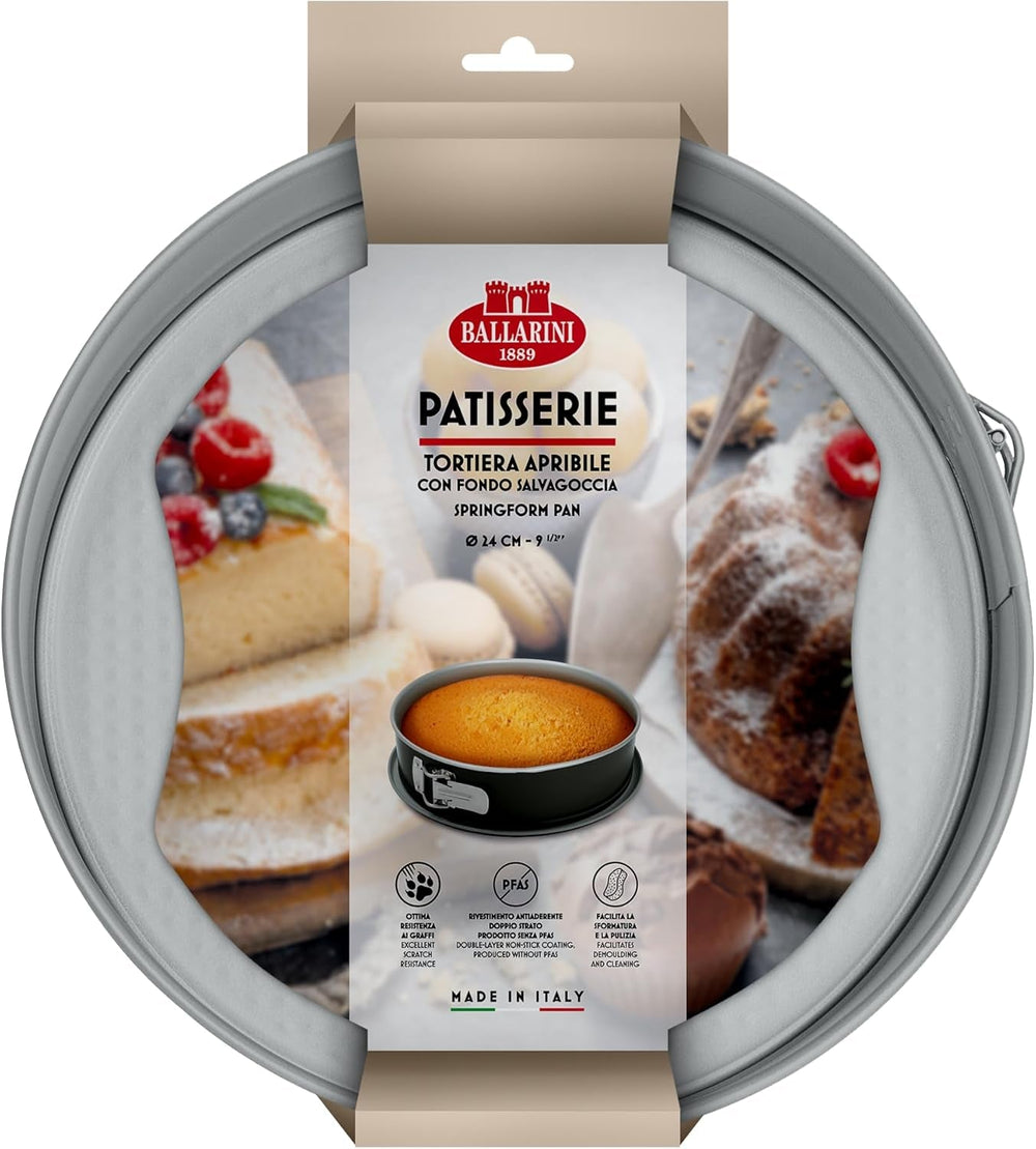 Ballarini, Backform, verschiedene Modelle Formen und Backbleche Naty Shop Graue Spring-Kuchenform mit tropffreiem Boden 24 cm