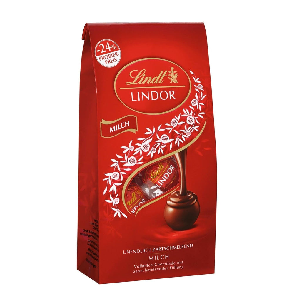 Lindt Chocolate LINDOR Doppelte Schokoladenkugeln, Aktion | Beutel mit 137 g Schokoladenbonbons Naty Shop Milchschokolade