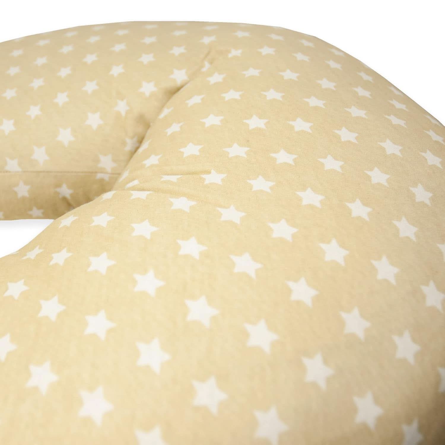 Stillkissen für Neugeborene, XL, Bezug aus 100 % Baumwolle, abnehmbar und waschbar, Füllung aus Polyester, Sternmotiv. Zubehör Essen und Stillen Bebe Naty Shop
