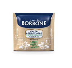 Caffè Borbone Kompostierbare Kaffeepads, Blaue Kaffeemischung - 50 Pads - Kompatibel mit ESE System Papier Pads 44 mm