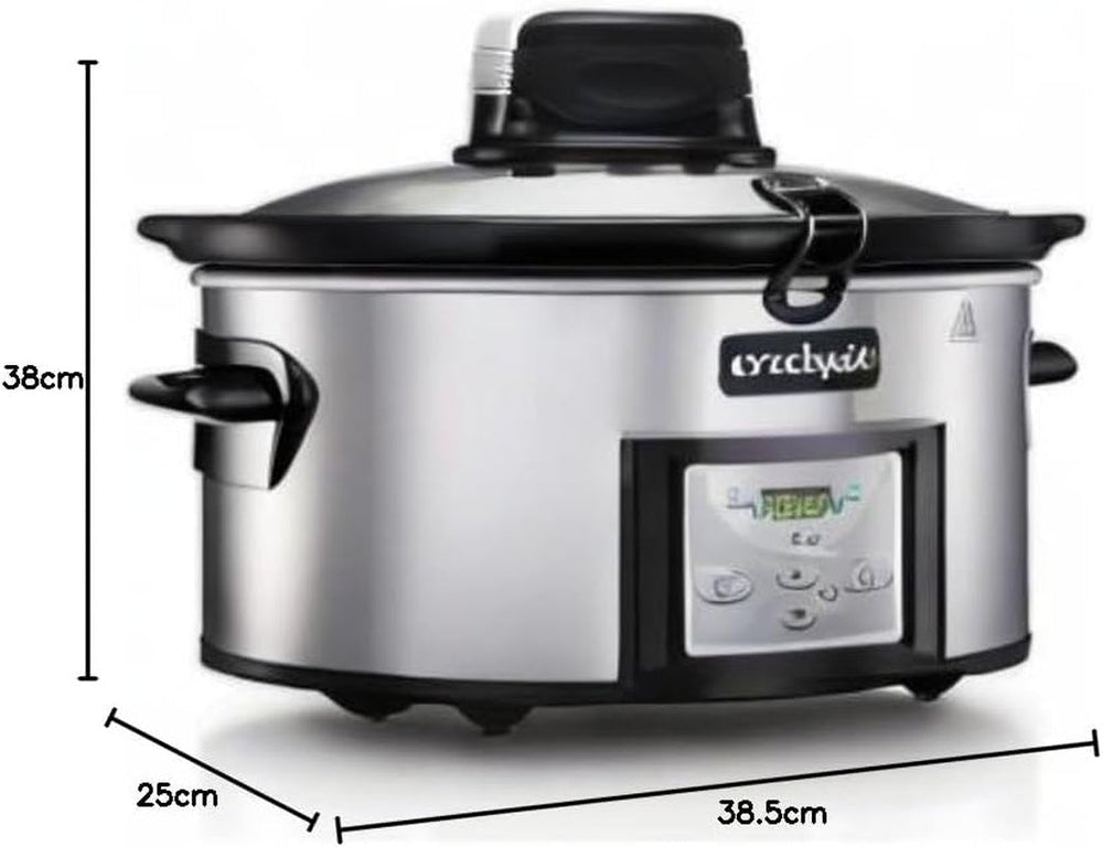 Slow Cooker Crockpot mit automatischer Rührfunktion, programmierbare Steuerung, 5,7 l (für 5–6 Personen) Slow Cooker Naty Shop
