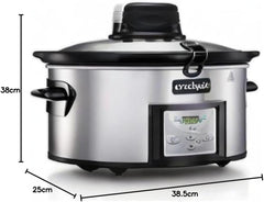 Slow Cooker Crockpot mit automatischer Rührfunktion, programmierbare Steuerung, 5,7 l (für 5–6 Personen) Slow Cooker Naty Shop