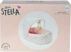 Stella Collection Weiches Babypuppenbett mit abnehmbarem Baldachin und Handy für 30,48 cm bis 38,1 cm Babypuppen, Klein
