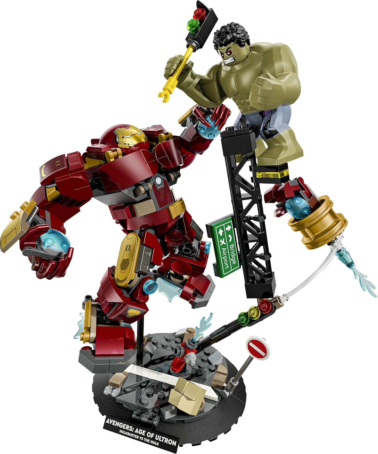 LEGO | Marvel Duell der Giganten: Hulkbuster vs. Hulk - Superhelden Spielzeug mit Actionfigur und 2 Minifiguren, darunter Iron Man - Avengers Geschenk für Jungen ab 9 Jahren, Mädchen und Fans - 76343