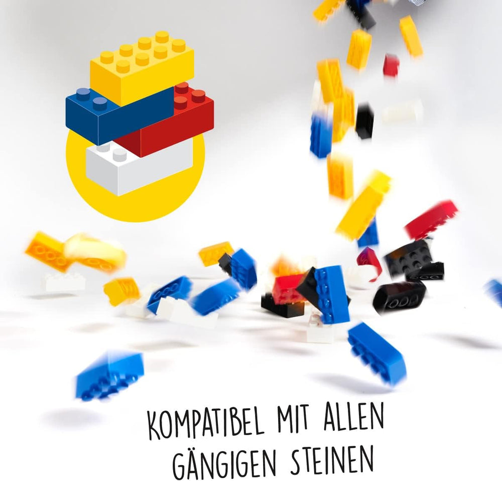 Simba 104118875 - Blox, 40 rote Klemmbausteine für Kinder ab 3 Jahren, 8er Steine, inklusive Dose, hohe Qualität, vollkompatibel mit vielen Anderen Herstellern