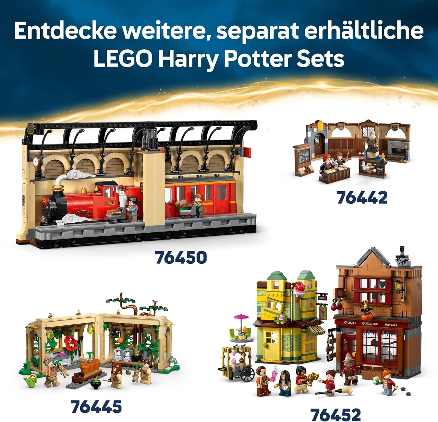 LEGO Harry Potter Schloss Hogwarts: Der Hauptturm - Spielzeug mit fliegendem Schlüssel, Zauberschachzimmer, 12 Minifiguren - Geschenk für Jungen, Mädchen & Erwachsene Fans ab 10 Jahren - 76454