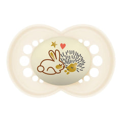 MAM | Suzetă originală bej 18+ luni (pachet de 3) selecție aleatorie de culori - Tetină simetrică din silicon ultra-moale - Suzetă pentru bebeluși cu formă anatomică pentru o dezvoltare optimă a gurii
