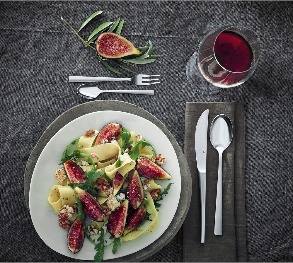 WMF Corvo Besteck Set 12 Personen, 66 Teilig, 60 Teile Mit Servierbesteck, Hohlheftmesser, Cromargan Protect Mattiert, Kratzbeständig, Spülmaschinenfest Kitchen Naty Shop