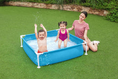 Piscină Bestway My First Frame 122 x 122 x 30,5 cm, albastră, dreptunghiulară
