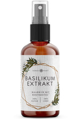 Tratament pentru păr cu extract de busuioc de la Nordic Pure | Pentru îngrijirea părului subțire, uscat și fragil | Poate preveni căderea părului | 100ml Ingrijirea parului Naty Shop Titlu implicit