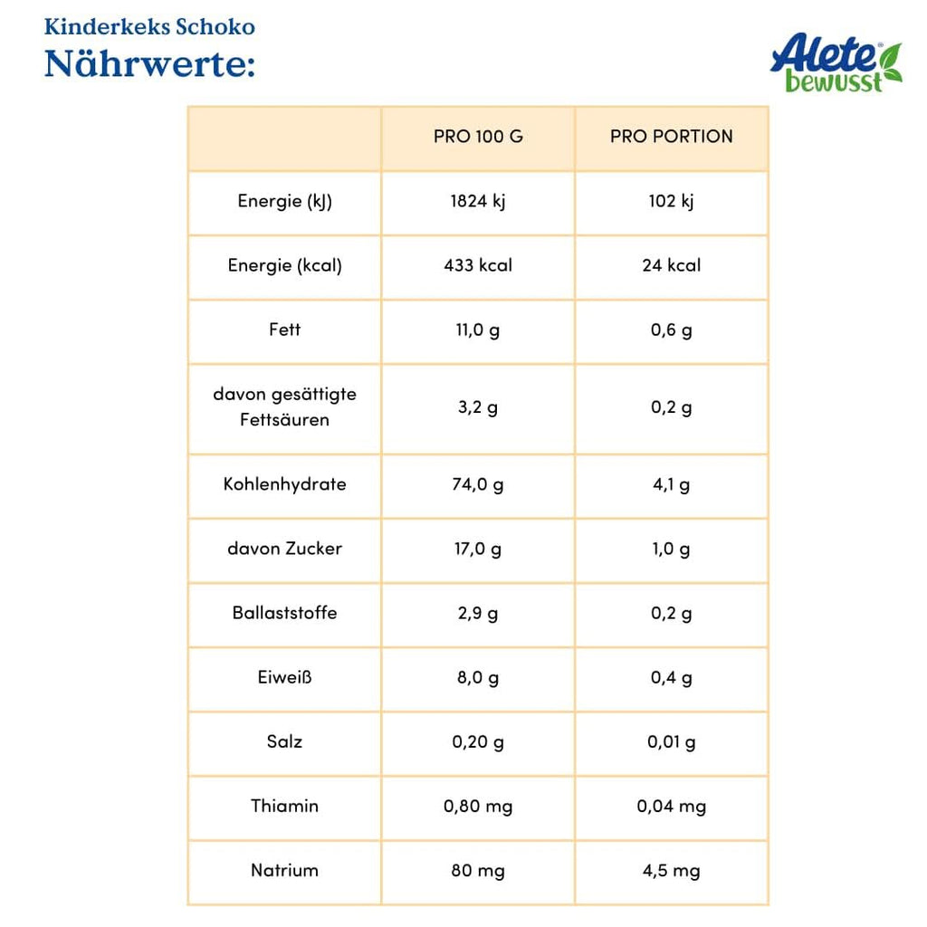 Alete conștient Ciocolată cu biscuiți pentru copii, din a 8 -a lună, Mama si Copilul Naty Shop