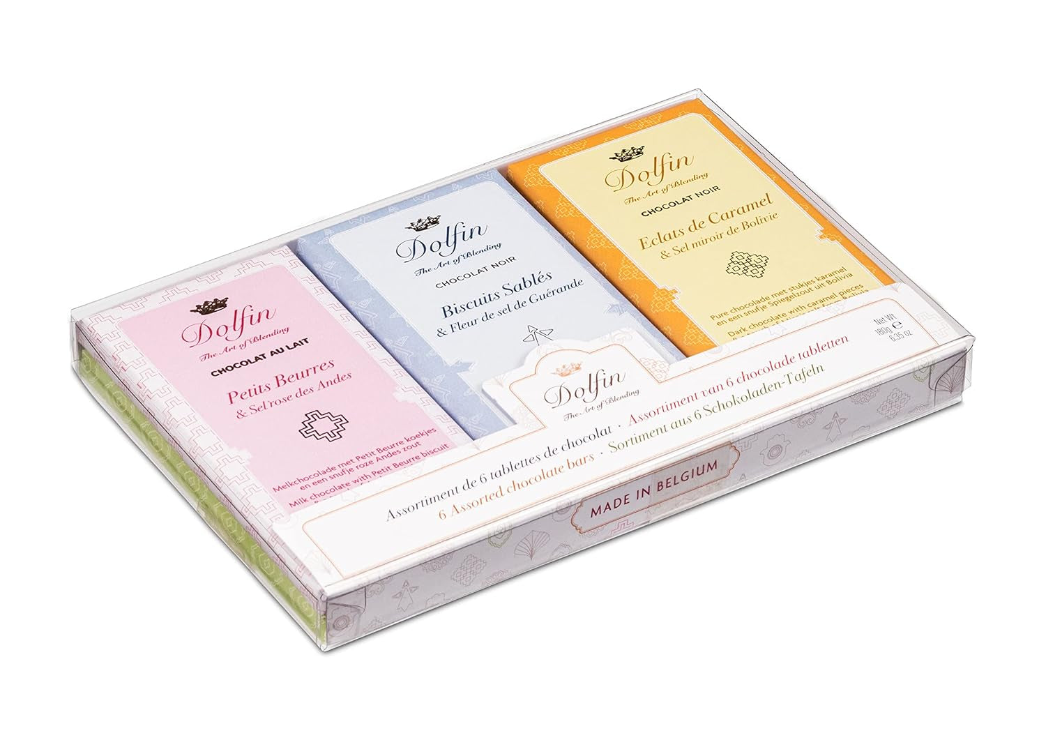 Dolfin Sweet And Salty Schokoriegel – 6 verschiedene dunkle und Milchschokoladenriegel, 180 Gramm Naty Shop Chocolate Candies