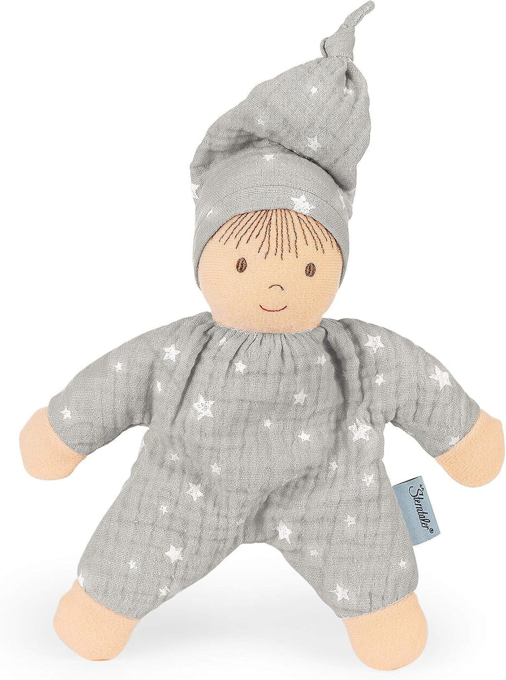 Sterntaler 3015034 Păpușă de joacă Heiko, zornăitor integrat, vârstă: pentru bebeluși de la naștere, 23 cm, roșu/alb | 1 pachet Jucarii Bebe Naty Shop Singur Drăguț