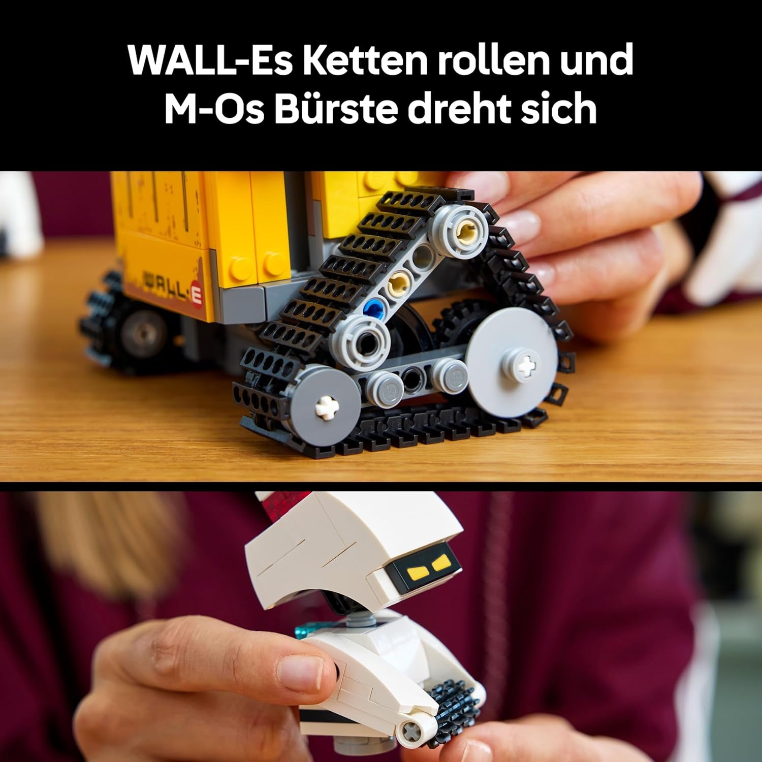 LEGO ǀ Disney and Pixar WALL-E und EVE - Modellbau für Erwachsene - aus Steinen gebaute Roboter mit M-O & Hal Figuren - DIY Deko - Sammlerstück & Geschenk für Fans - 43279