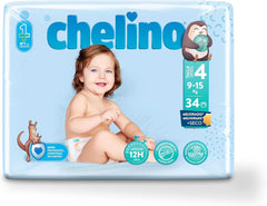 Chelino Babywindeln Größe 4 (9-15 kg), 34 Stück Mutter und Kind Naty Shop