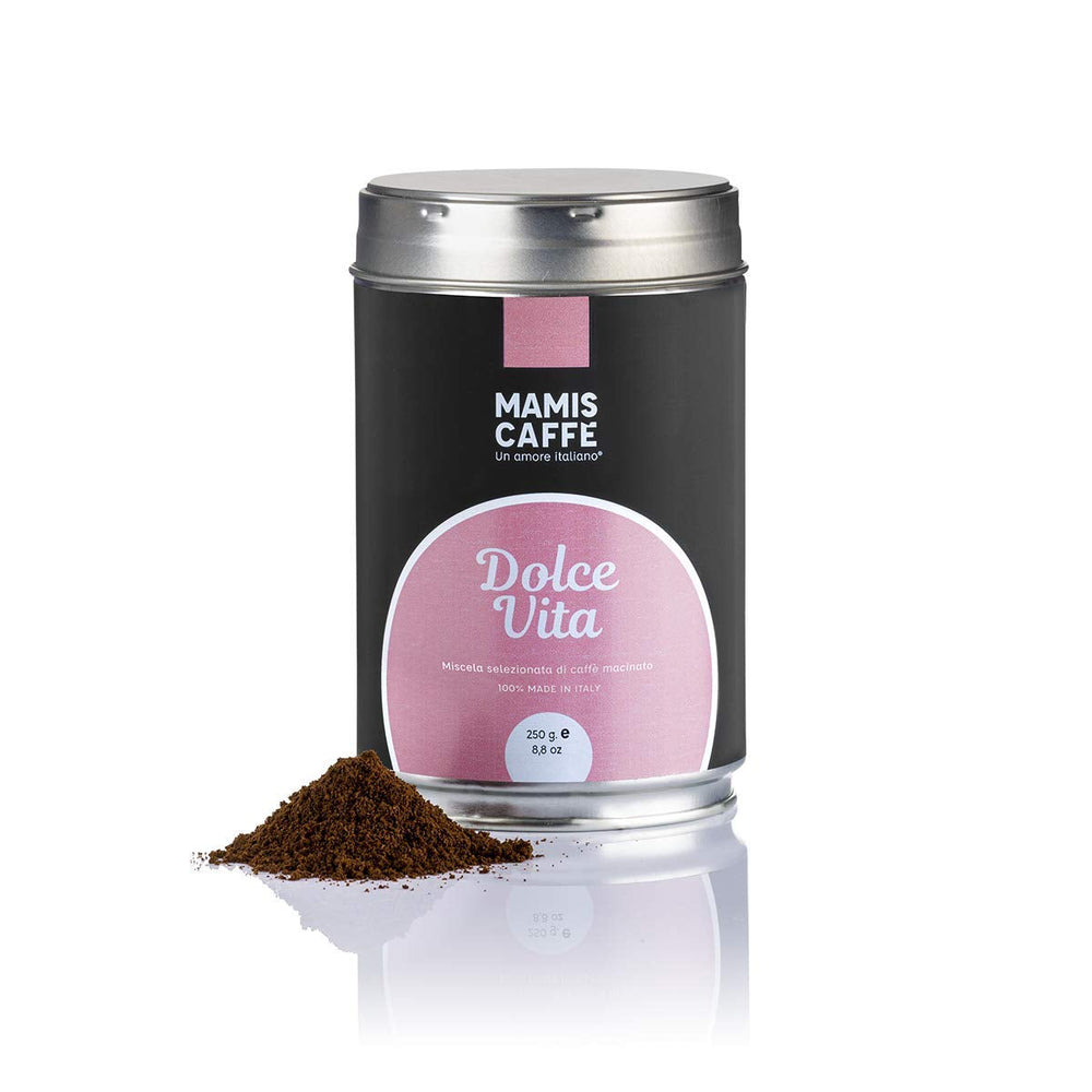 Mamis Caffè Dolce Vita, ganze Espressobohnen, perfekt als Cappuccino oder Latte Macchiato Coffee Naty Shop 250 Gramm gemahlen