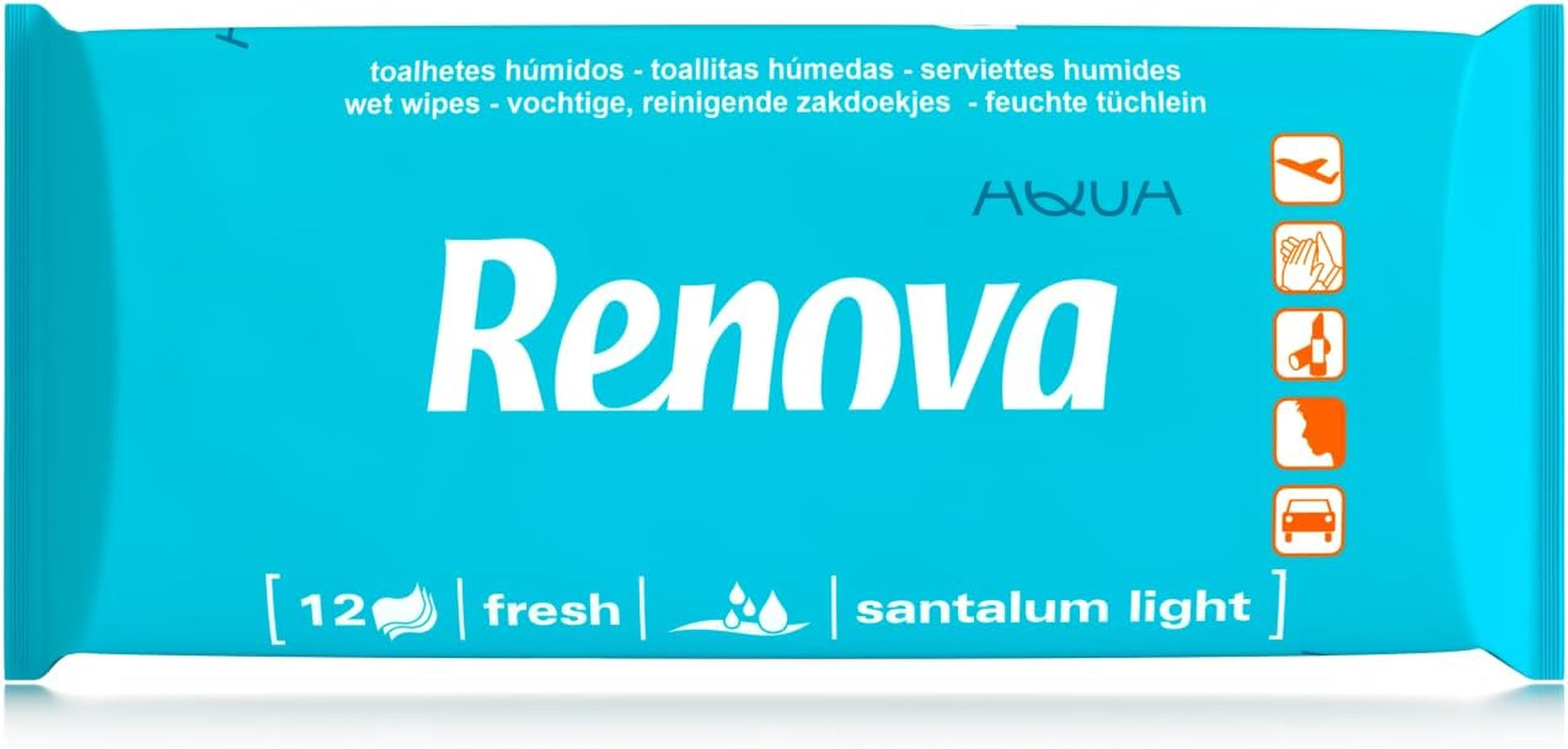 Șervețele umede Renova - 12 șervețele umede și parfumate
