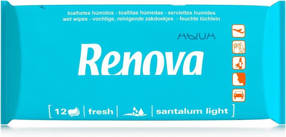 Șervețele umede Renova - 12 șervețele umede și parfumate
