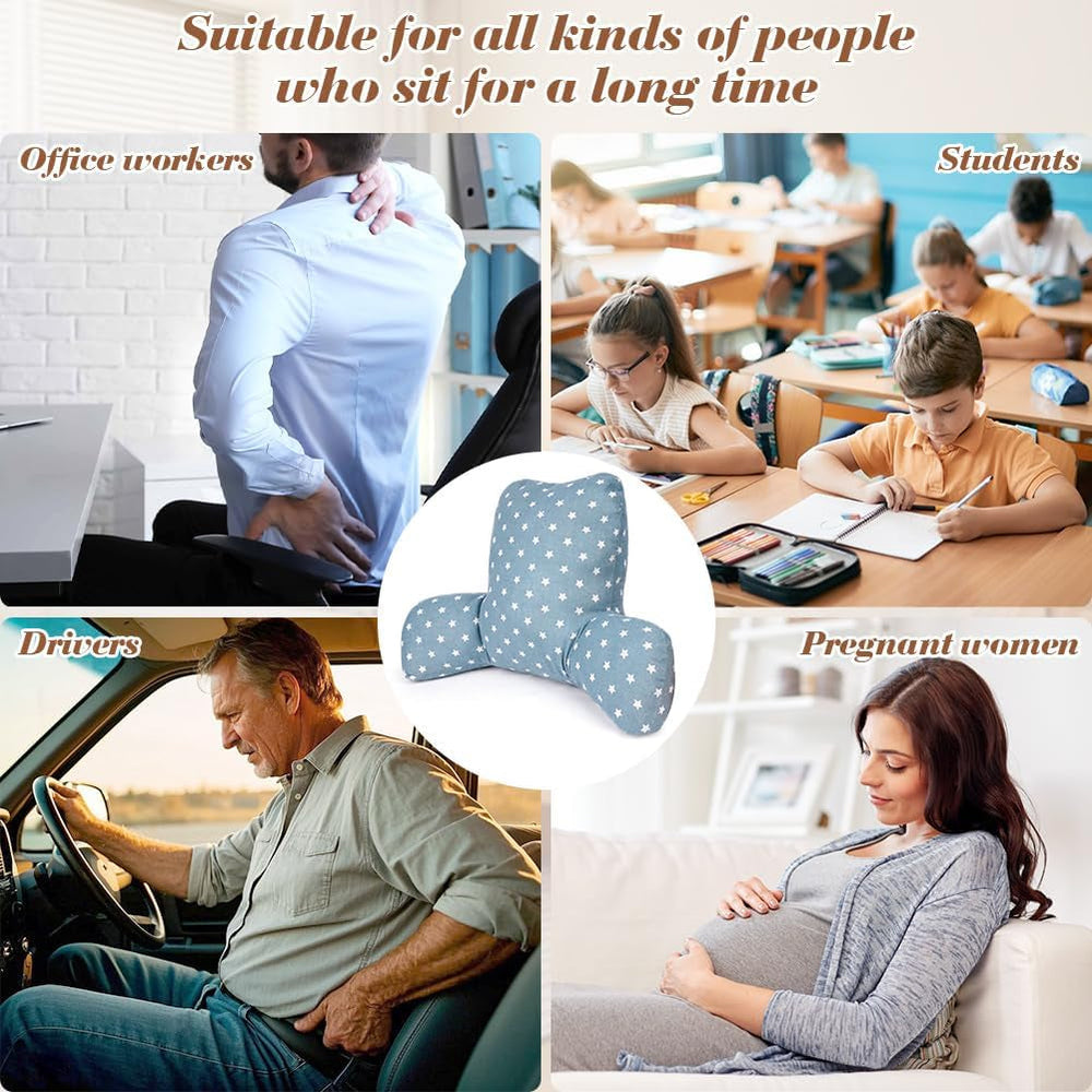 Pernă de citit, pernă pentru spate cu cotiere, spătar în pat sau pe canapea, pernă pentru odihnă la pat pentru citit, lucru și joacă