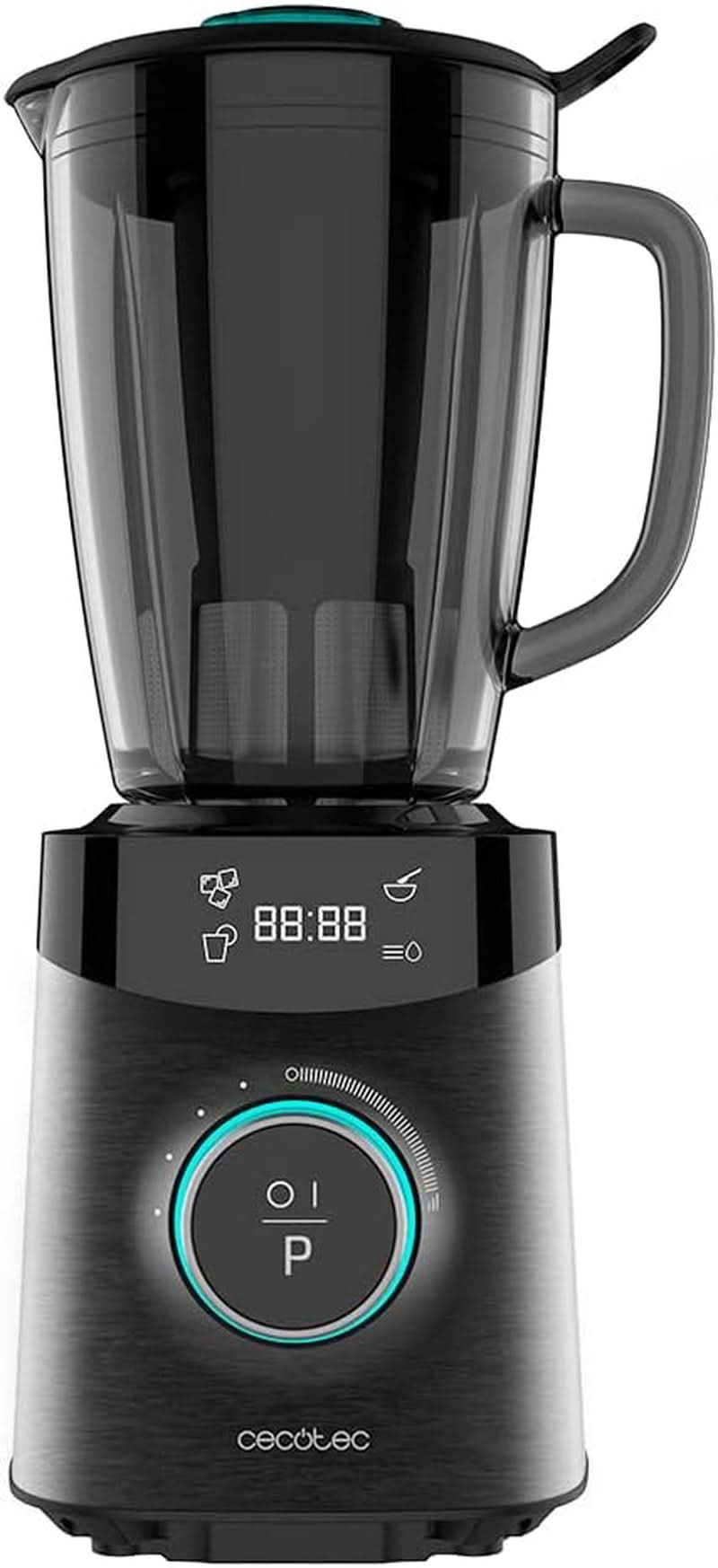 Cecotec Standmixer Power Black Titanium 2200MAX Smooth, 2200 W Maximale Leistung, 6 Klingen Aus Edelstahl, Ice-Crush-Funktion, Turbo- Und Smoothie-Funktion, Autoclean-Funktion Kitchen Naty Shop Schwarz 2500 W | 1,8 l + automatische Reinigung