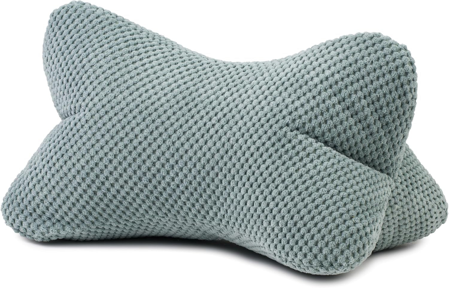 Pernă de citit Gözze - Sven, pernă de gât cu aspect texturat, pernă de citit și relaxare pentru gât și spate, 40 x 25 cm - Taupe