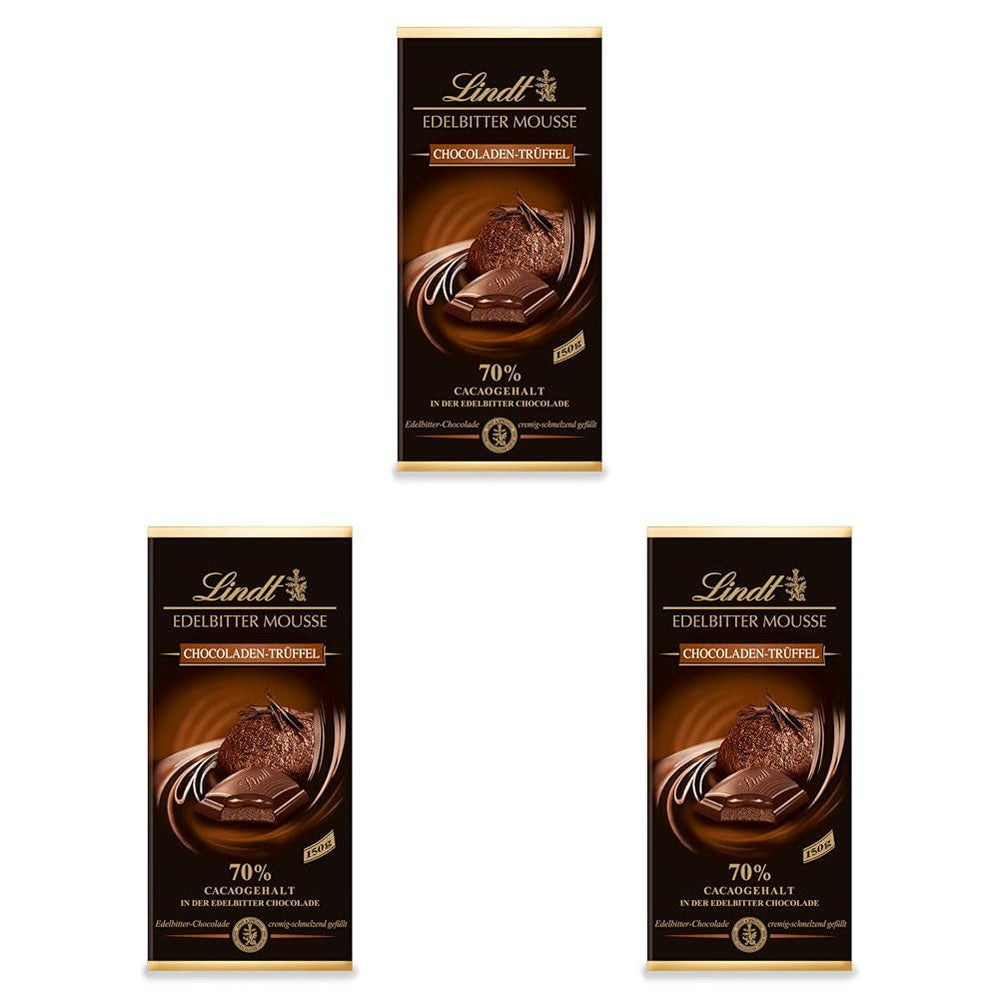 Mousse de ciocolată neagră Lindt cu chili și vișine | Baton 150g | Cu 70% conținut de cacao și umplutură de mousse de ciocolată neagră și chili cu vișine | Baton de ciocolată | Ciocolată neagră