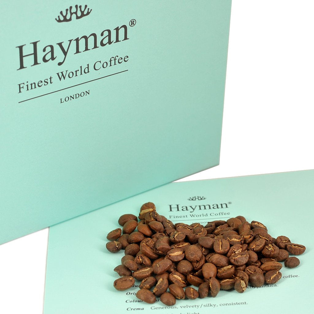 Hayman, The Legends Spezialkaffee-Geschenkset, Jamaica Blue Mountain + Hawaii Kona + Panama Geisha, ganze Bohne, mittelgeröstet, 3 Boxen mit je 100 g Kaffee (insgesamt 300 g) | frisch geröstet