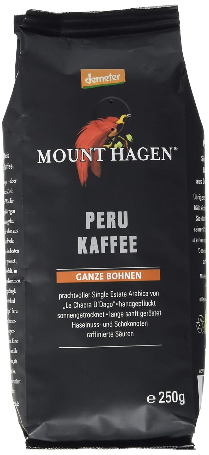 Röstkaffee Mounthagen Peru ganze Bohnen Naty Shop Coffee 250 Gramm 1