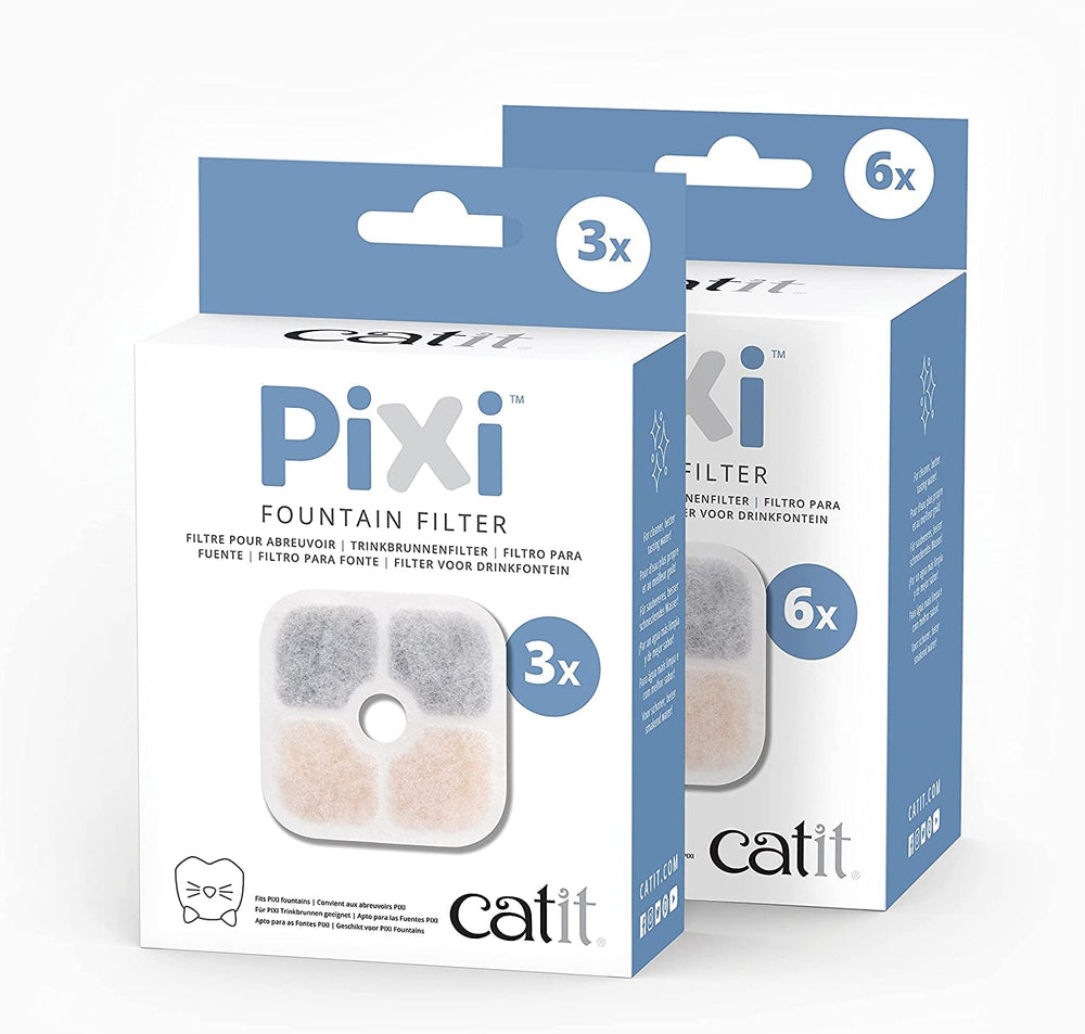 Catit 43722 Pixi Filtru de schimb, filtru pentru fântâna de băut Catit Pixi, pachet de 6, alb