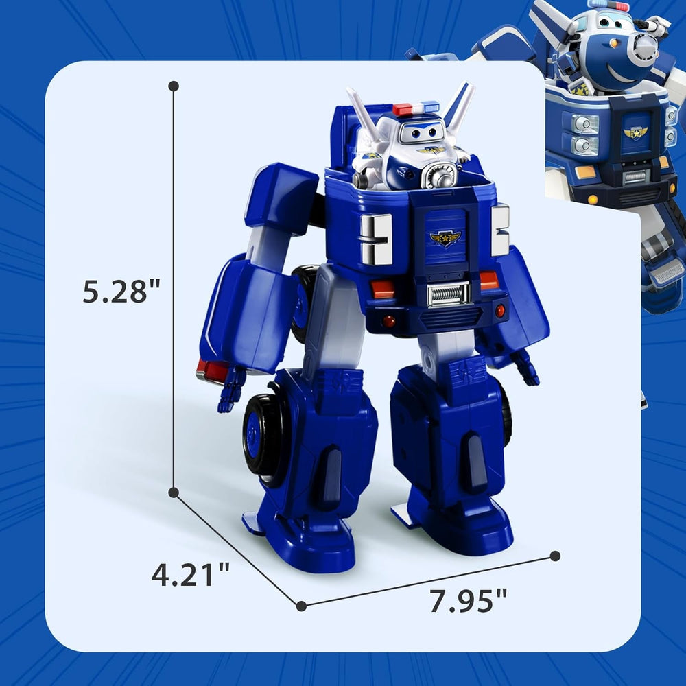 SUPER WINGS – WANDELBARES ROBOTERFAHRZEUG „PAUL’S CRUISER“ 18 cm + 1 FIGUR 5 cm – Transform-A-Bots Spielzeugauto und Flugzeug aus der Zeichentrickserie – Spielzeug für Kinder ab 3 Jahren. Actionfiguren Naty Shop