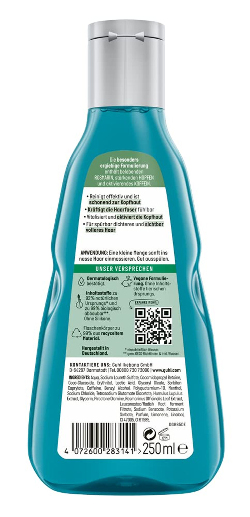 Guhl Men Full & Strong Shampoo - Tipul de păr: Subțire, fin, normal Duș și baie Guhl