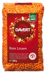 Linte roșie întreagă Davert (1 x 500 g) - Bio