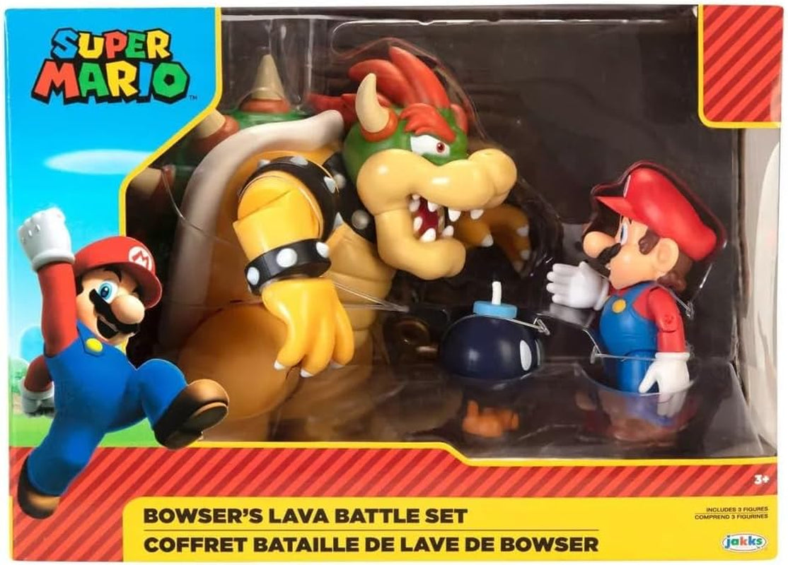 Nintendo Super Mario Bowser 18Cm Vs. Mario Figurenset (Welle 1) Actionfiguren Naty Shop