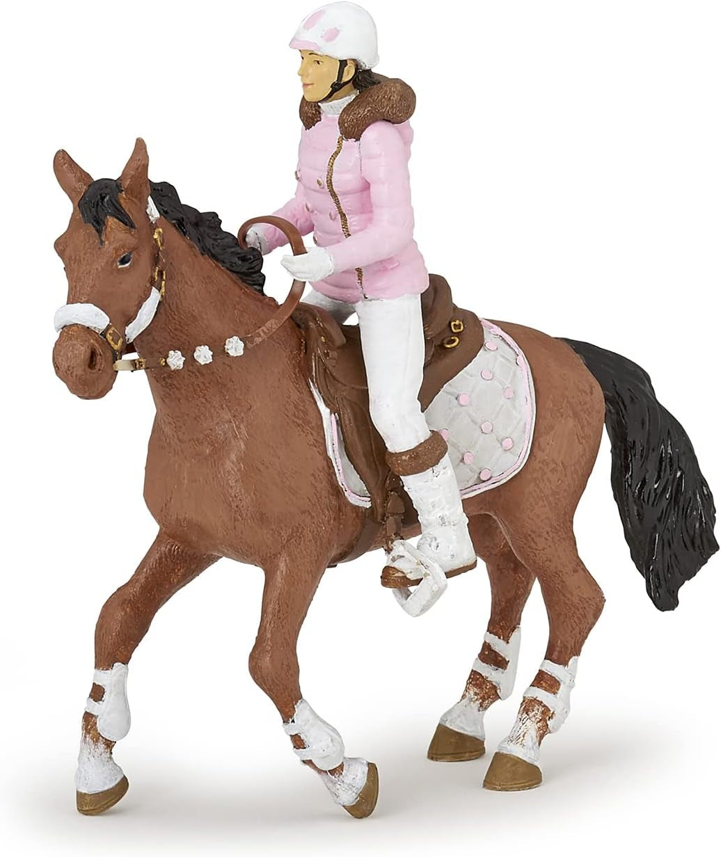 PAPO - Pferdefigur - Rider Fashion Winter, Leidenschaft fürs Reiten, Spielzeug für Kinder ab 3 Jahren. Naty Shop Actionfiguren