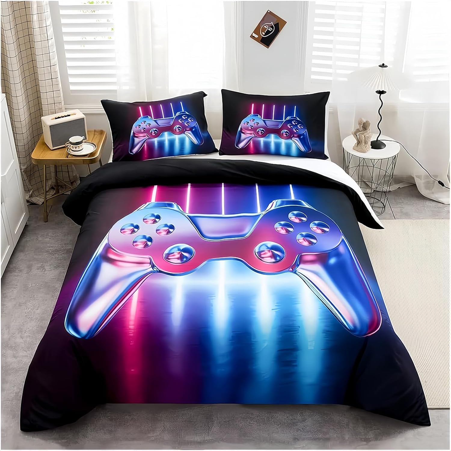 Set lenjerie copii si adolescenti, diverse modele Lenjerie de pat - copii Naty Shop Multicolor18 Single（135×200Cm）