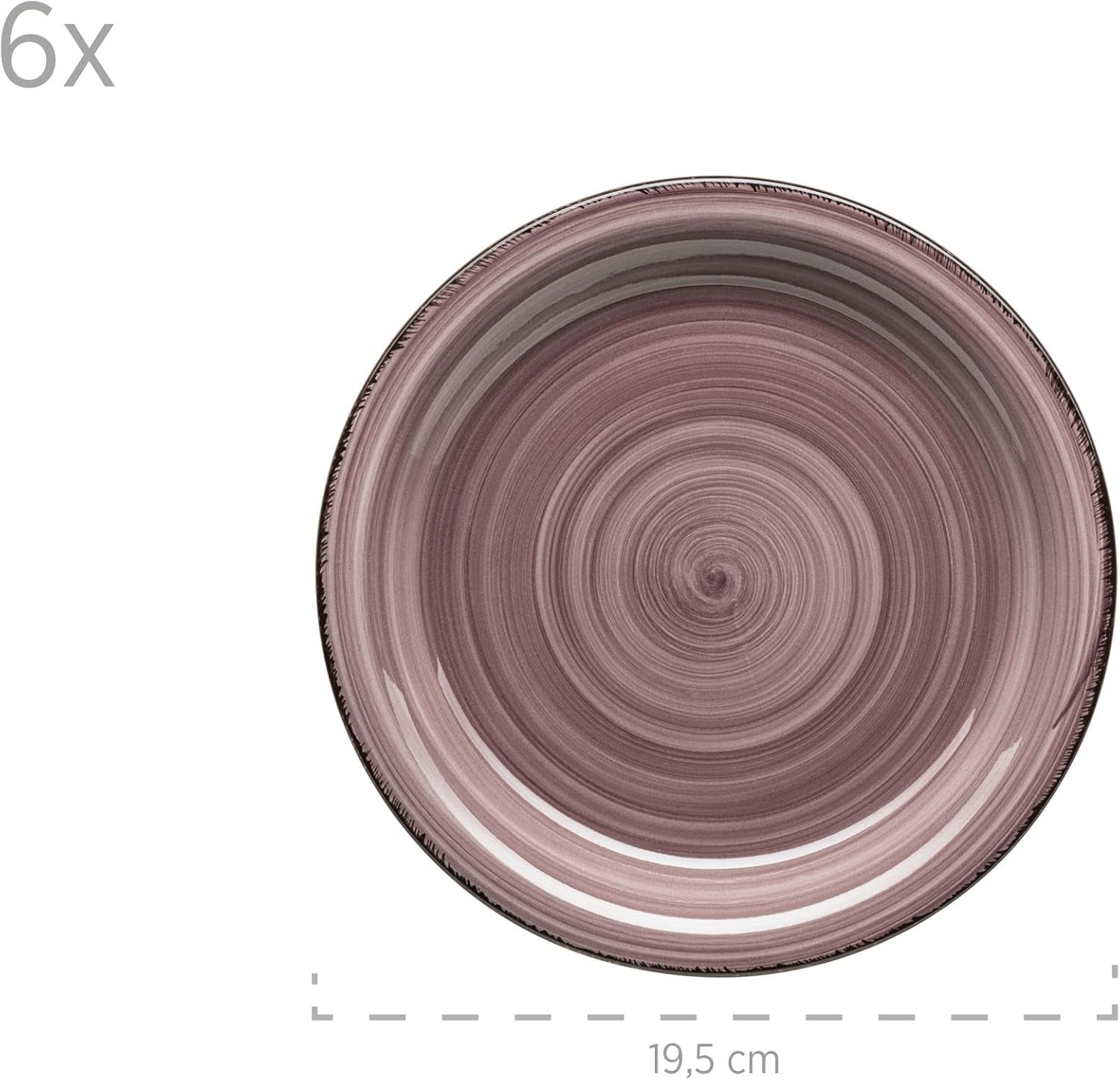 MÄSER 931950 Frühstücksservice Bel Tempo II für 6 Personen im Vintage-Look, handbemalte Keramik. Geschirrsets Naty Shop