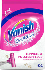 Vanish Oxi Action Teppich- und Polsterreinigungspulver – 1 x 820 g – reinigt große Flächen von Teppichen und Polstern von Schmutz, Gerüchen und Staub. Rufe Naty Shop Waschmittel, 820 g