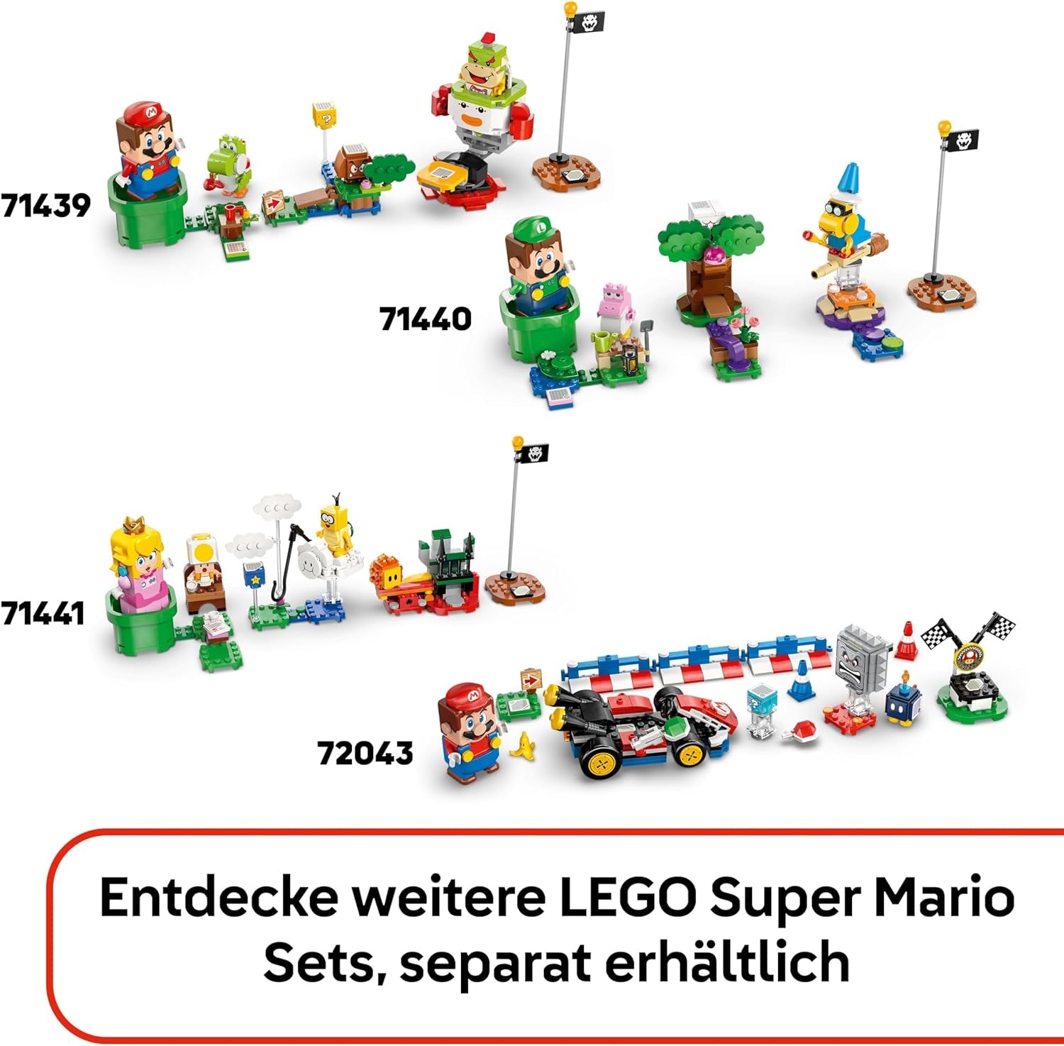 LEGO Super Mario Party bei Toads Haus - Interaktives Set mit 2 Figuren, Küche, Schlafzimmer & Picknicktisch - Kinder Spielset zum Bauen - Gamer Geschenk für Jungen & Mädchen ab 7 Jahren - 72041