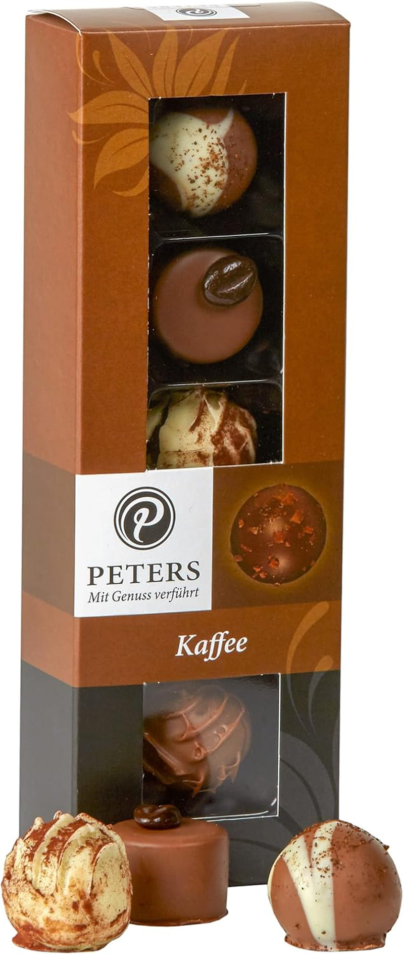Peters, Praline de înaltă calitate cu alcool, 62 grame Bomboane de Ciocolata Naty Shop 62 grame Trufe cu cafea