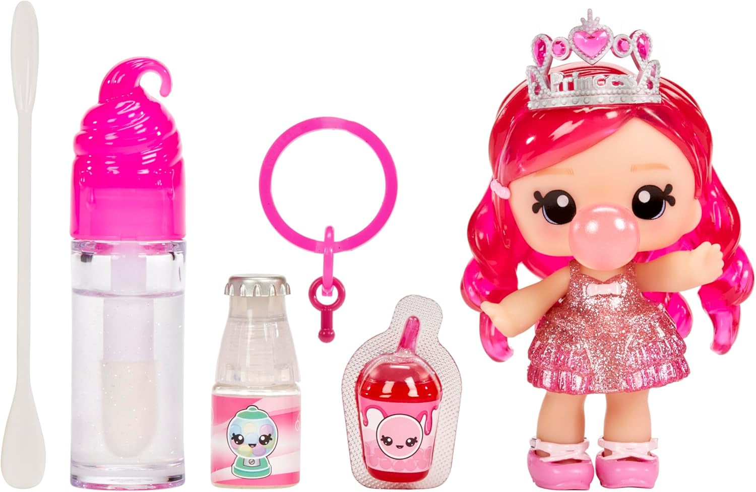 Yummiland Lipgloss-Puppe – Mystery Chase – inklusive DIY-Lipgloss-Set, geeignet für Kinder ab 4 Jahren. Naty Shop Bianca Bubblegum Series 1 Dolls