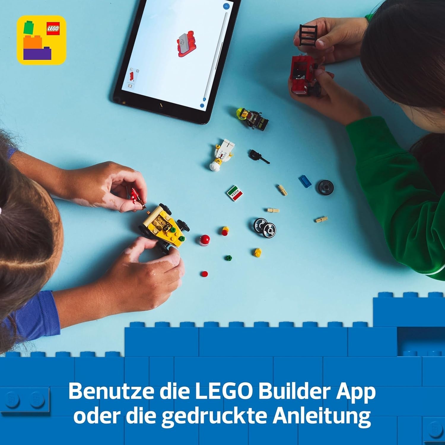 LEGO City Pizzalieferwagen vs. Löschauto - Seifenkisten Spielzeug für Mädchen und Jungen ab 5 Jahren - Bauset mit 2 Fahrer Minifiguren - Geschenk zum Geburtstag & für die Feiertage 60458