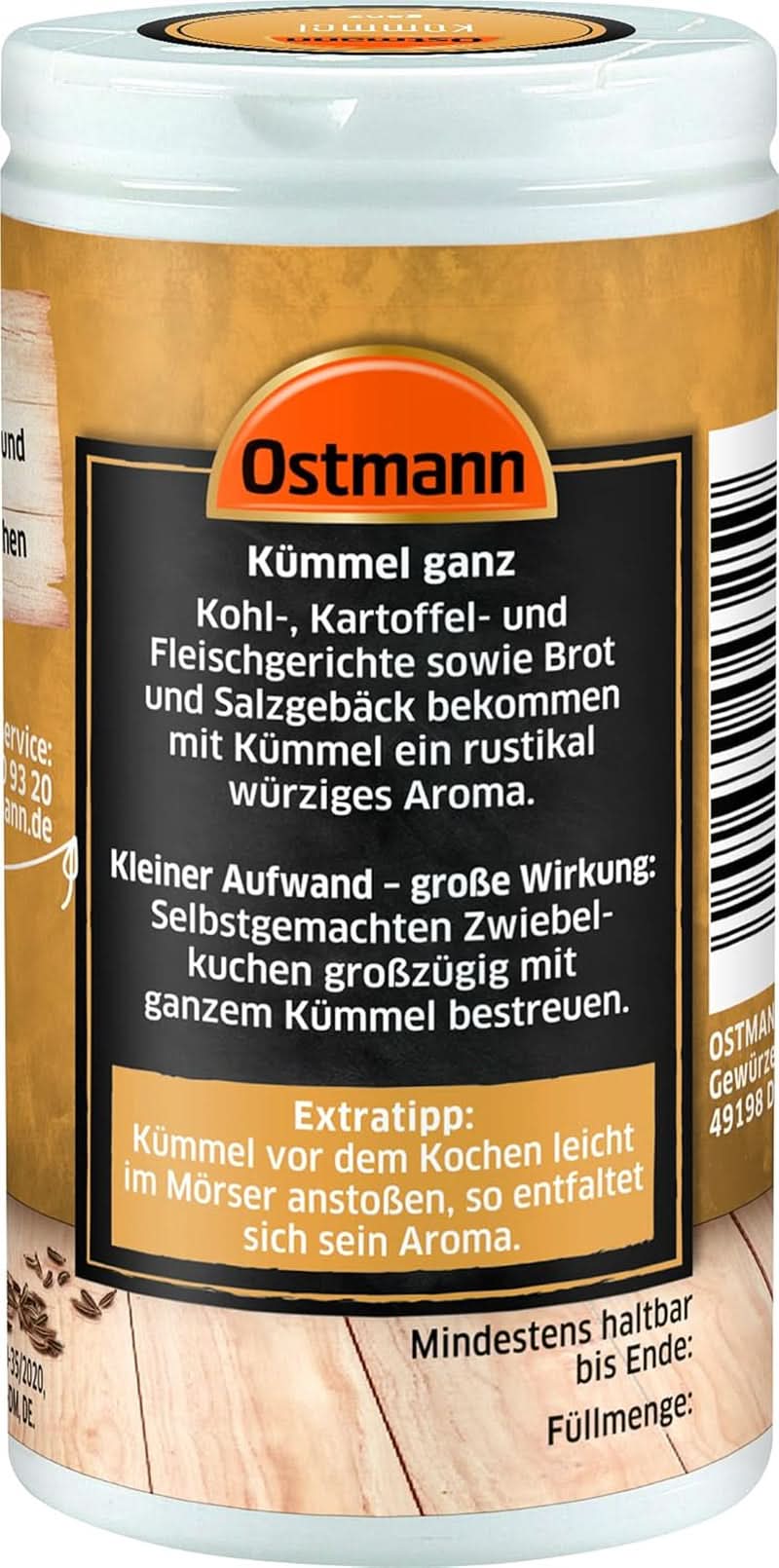 Ostmann - Ganzer Kreuzkümmel, 35 Gramm Condimente Naty Shop