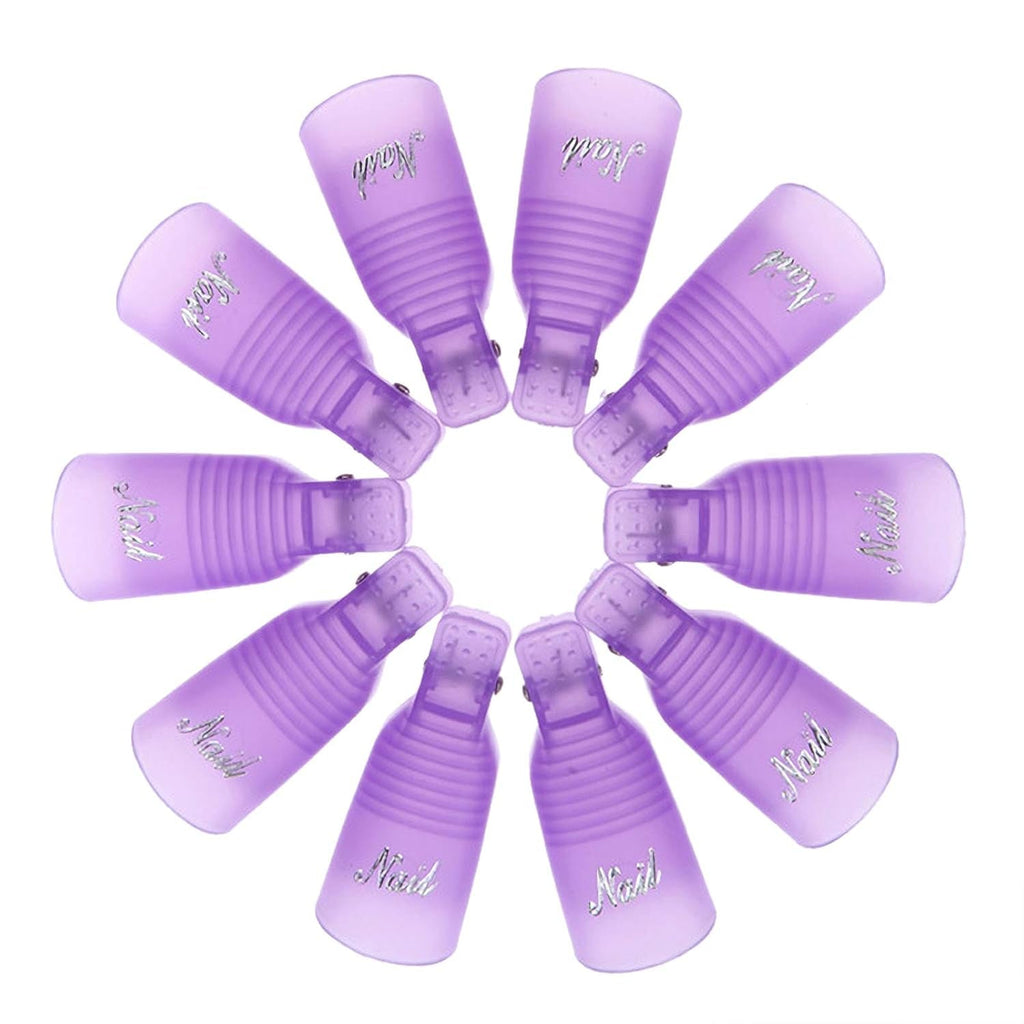 Hanyousheng Nagellackentferner Clips, Nagel Clips,10 Stück Schwarz Nagelclips, Nagel Klammer, Nails Art ​Gel Cap, Soak off Clip Cap UV Gel Poliermittel Entferner Wrap Nail Tool