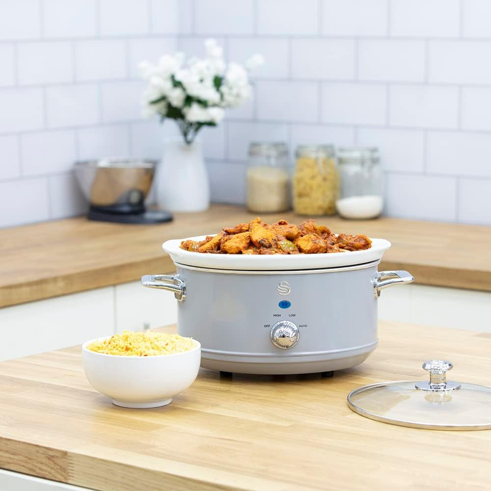 Swan Retro SF17021GRNEW Slow Cooker 3.5 litri, 200 W Slow Cooker Naty Shop