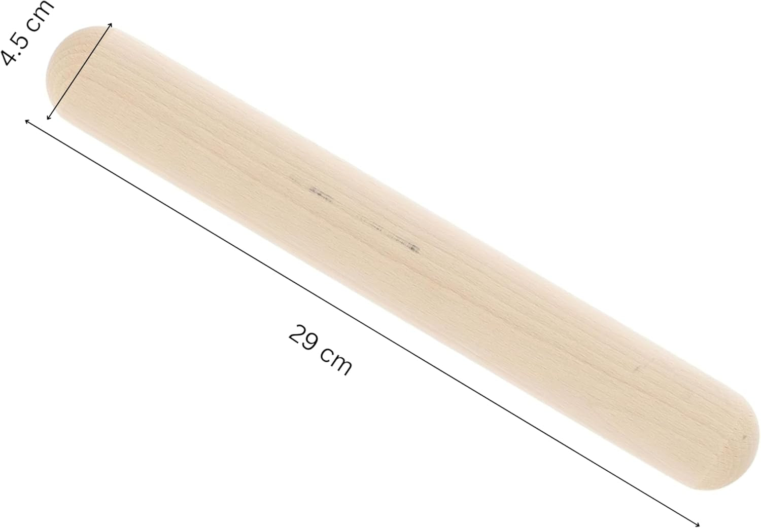 Sucitor din lemn Chef Aid – 28,5 cm – Sucitor clasic din lemn masiv – Pentru produse de patiserie, pâine și fondant – Fără BPA, durabil și ușor de curățat