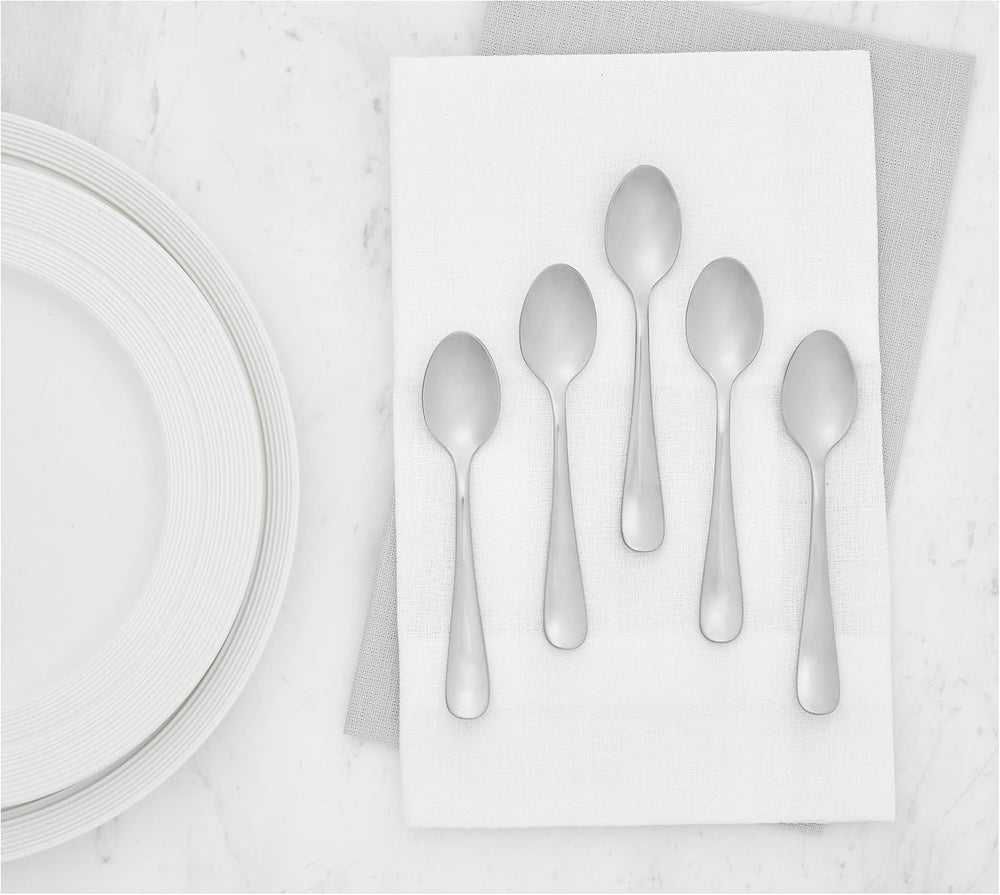 Kaffeelöffel aus Edelstahl, Design mit runden Kanten, 12er-Pack, Silber Naty Shop Kitchen