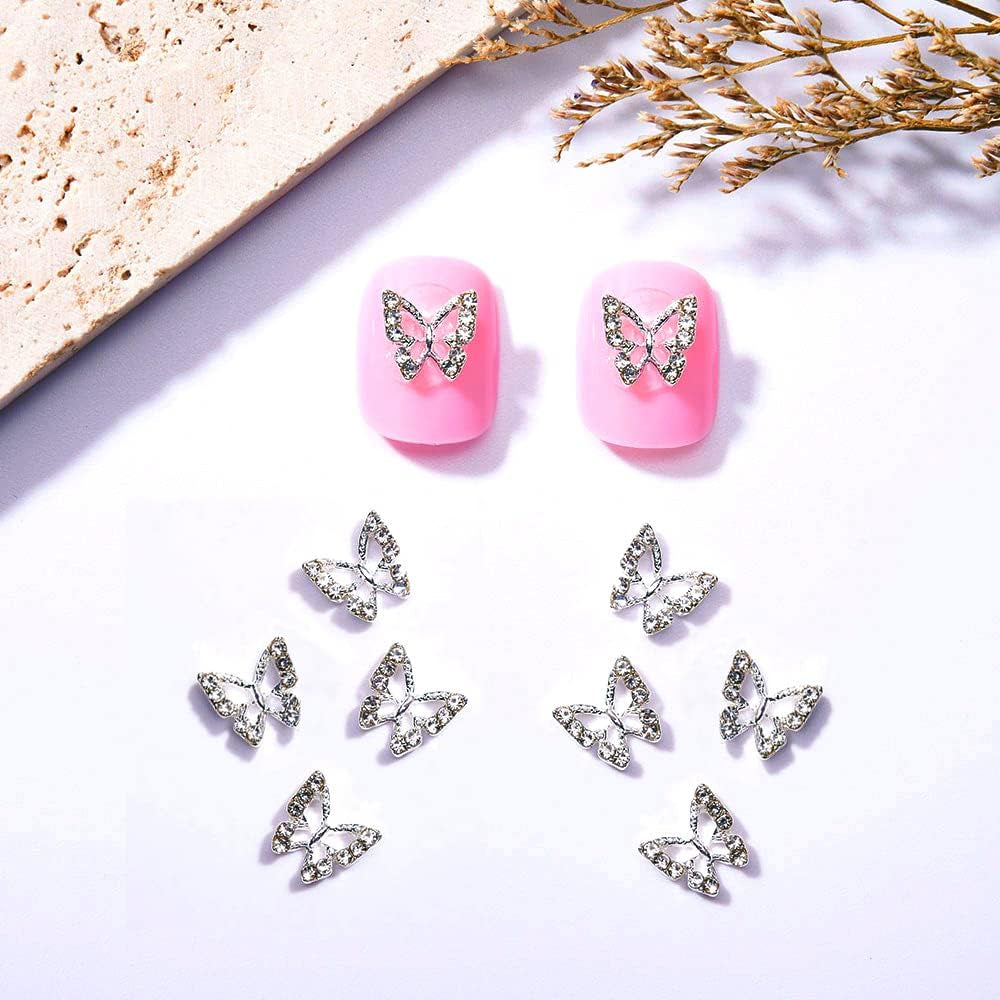 10 piese aliaj fluture unghii farmece metalice Nail Art pandantiv pietre pentru diamante unghii pietre prețioase unghii bijuterii arta decorațiuni Nail Art bijuterii confecționare