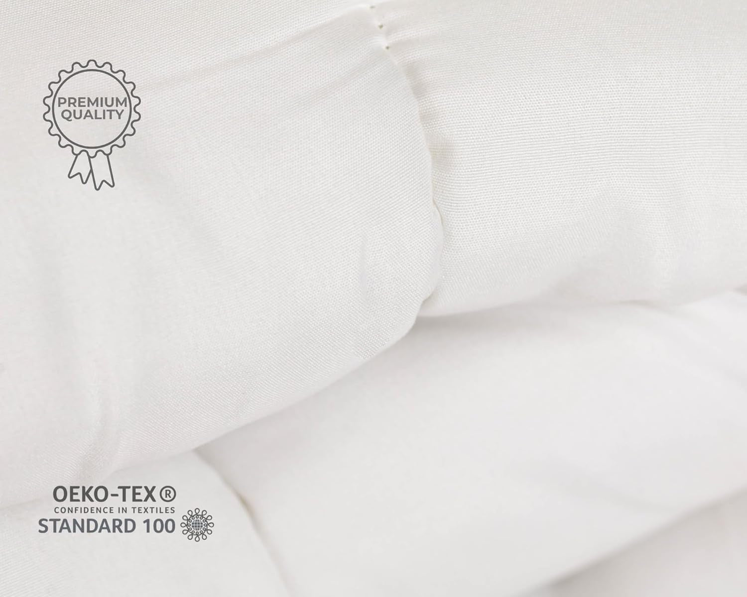 Plapuma TRAMAS+ 200 Gr/M² pentru paturi din fibre goale siliconizate - 150X220 Cm - Certificată Oeko Tex - Albă, moale, caldă, minimalistă - Pat 90 Cm Plapumi si pilote Naty Shop